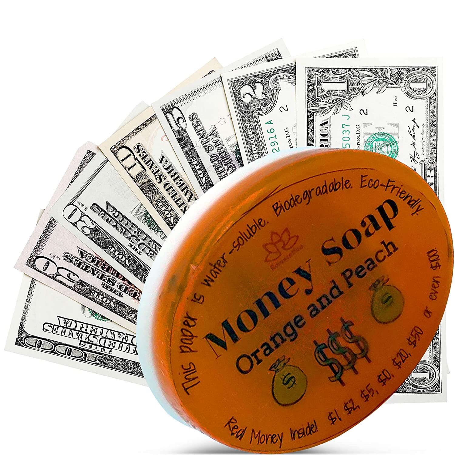 Soap Bar with Money Inside from Glycerin with Gift inside - Made in USA  (Fruit Mix)